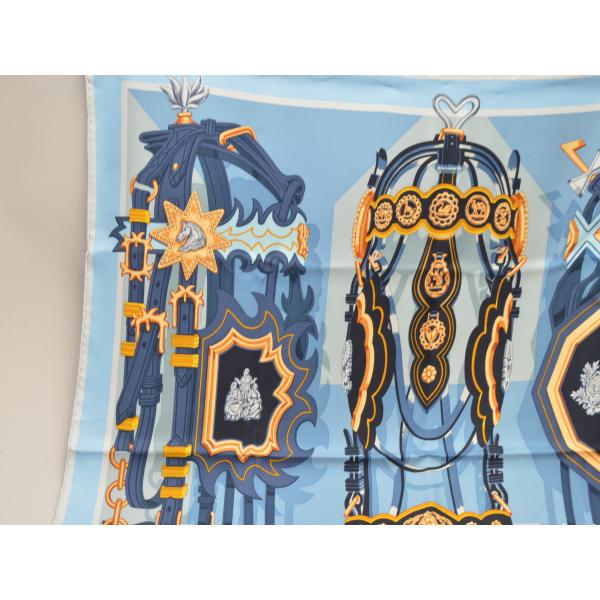 箱つき】HERMES エルメス スカーフ カレ90 100%シルク - 小物 箱つき】HERMES エルメス スカーフ カレ90 100%シルク - 小物