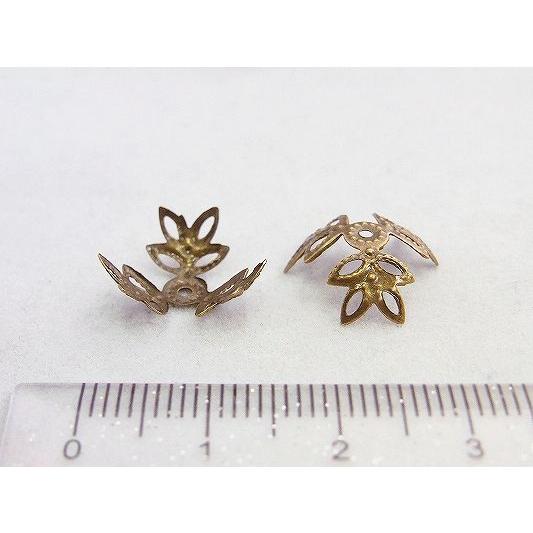 座金・花座パーツビーズキャップ14mm約100個 金古美 : 紗や工房 Yahoo