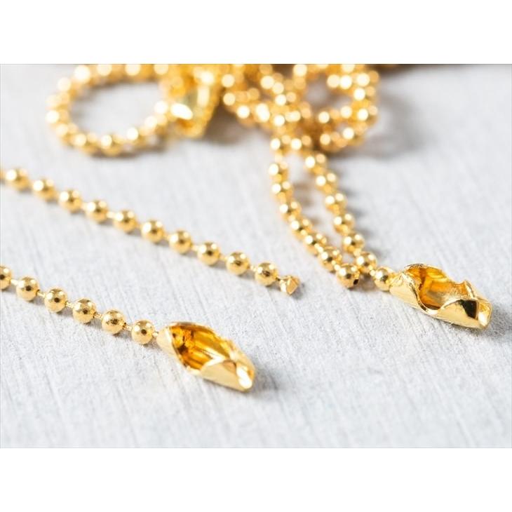 ボールチェーン 1mm玉 ゴールド 約12cm 25本 約25個 ニッケルフリー 鎖