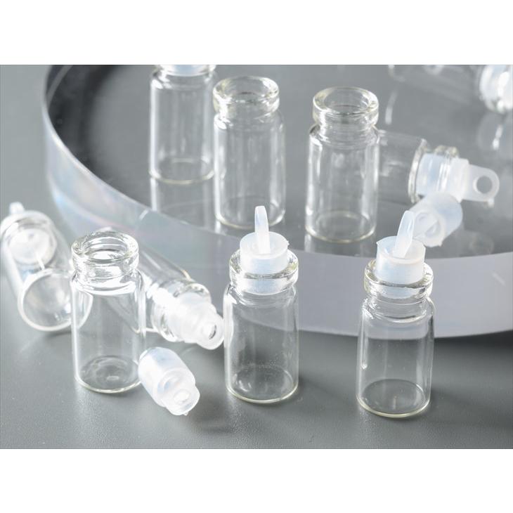 ガラス小瓶 カン付蓋 約10個セット 11×22mm(フタ入れて28mm) 蓋