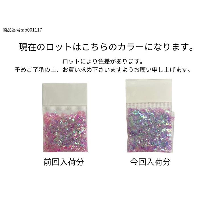 クラッシュホログラム 約0.3g×寒色系5色セット オーロラカラー ラメ