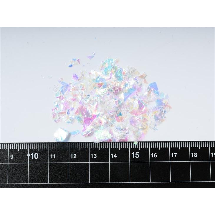 クラッシュホログラム 約0.3g オーロラカラー*ホワイト ラメフィルム