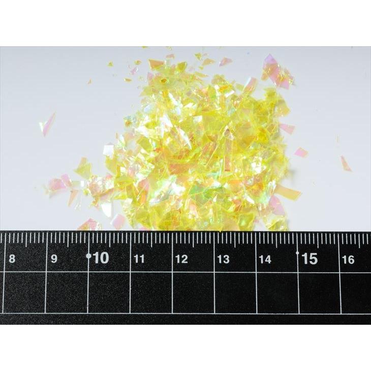 クラッシュホログラム 約0.3g オーロラカラー*イエロー ラメフィルム