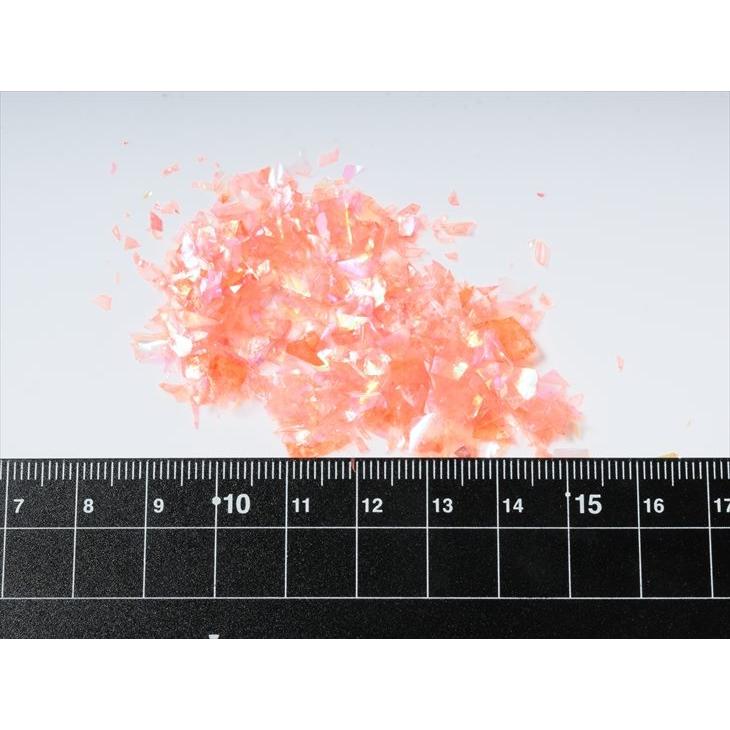 クラッシュホログラム 約0.3g オーロラカラー*サーモンピンク ラメ