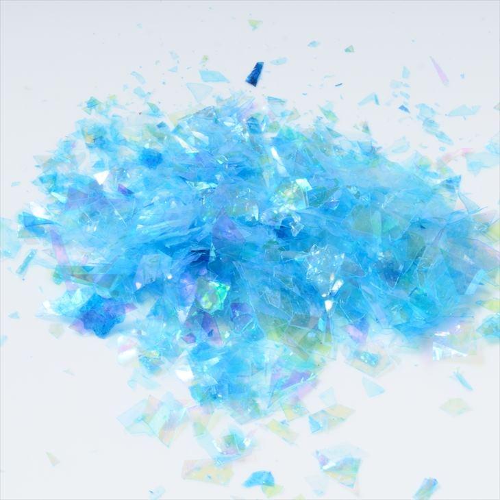 クラッシュホログラム 約0.3g オーロラカラー*スカイブルー ラメ