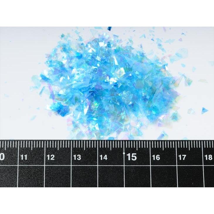 クラッシュホログラム 約0.3g オーロラカラー*スカイブルー ラメ