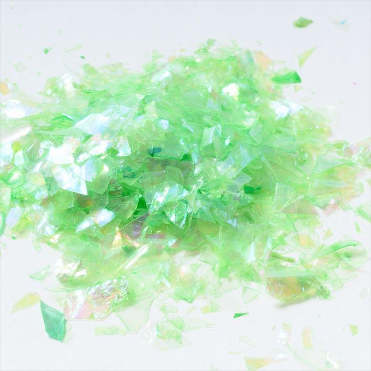クラッシュホログラム 約0.3g オーロラカラー*グリーン ラメフィルム