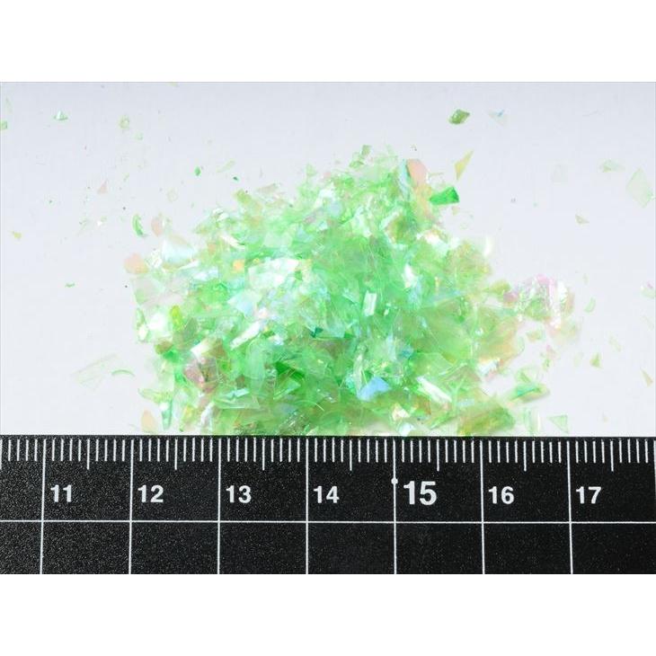 クラッシュホログラム 約0.3g オーロラカラー*グリーン ラメフィルム