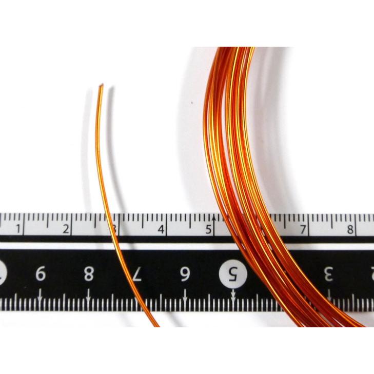 アーティストワイヤー カッパーワイヤー 径約1mm 約5m オレンジ カラー