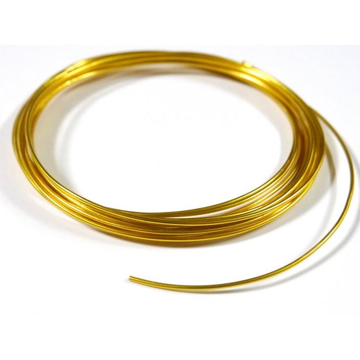 アーティストワイヤー カッパーワイヤー 径約1.5mm 約4m イエロー