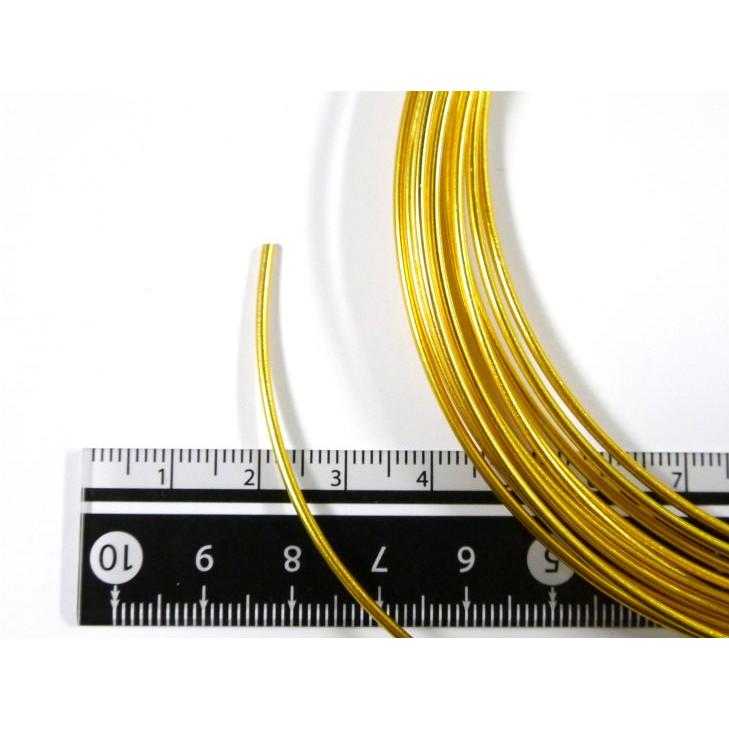 アーティストワイヤー カッパーワイヤー 径約1.5mm 約4m イエロー