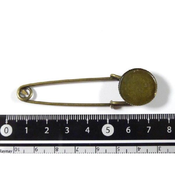 台座付ブローチピン ラウンド 5本 金古美 約19mm ピン約65mm カブトピン 安全ピン ブローチ金具 レジン台 副資材 手芸材料 素材 Ap0012 紗や工房 Yahoo 店 通販 Yahoo ショッピング