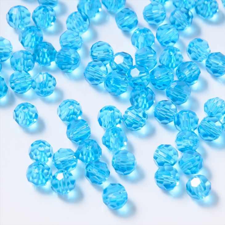 ガラスカットビーズ 高級クリスタルカットビーズ 32面カット 約4.5mm 