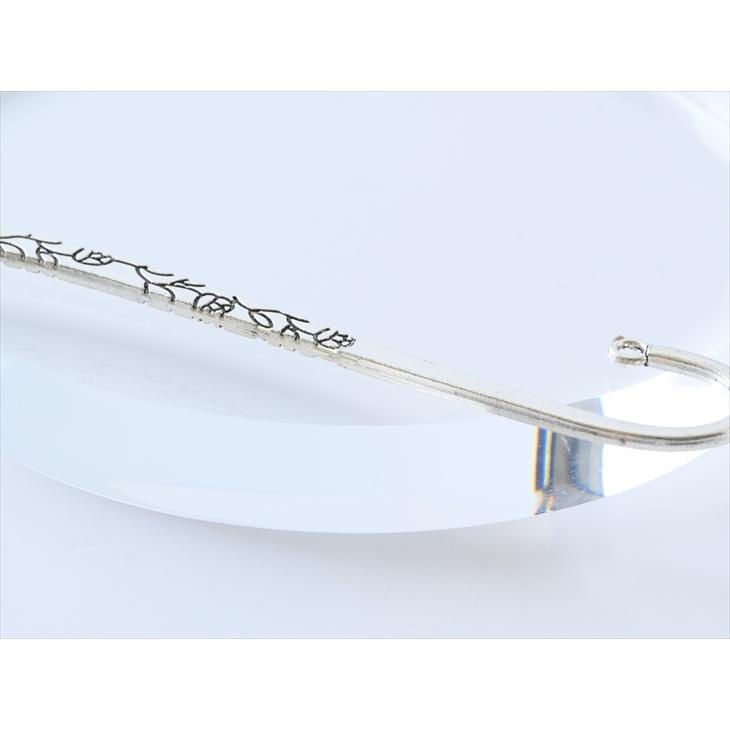 ブックマーカーパーツ 薔薇(約12cmx2.4cm) シルバー かんざし しおり