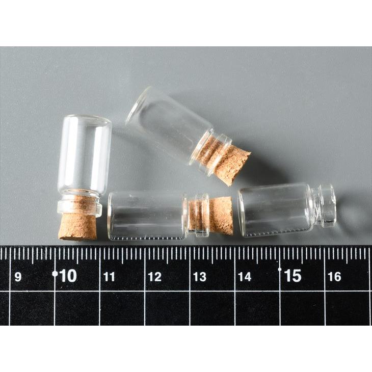 ガラス小瓶 コルク栓 絞り口タイプ クリア 27mm 20個 コルク瓶 ガラス