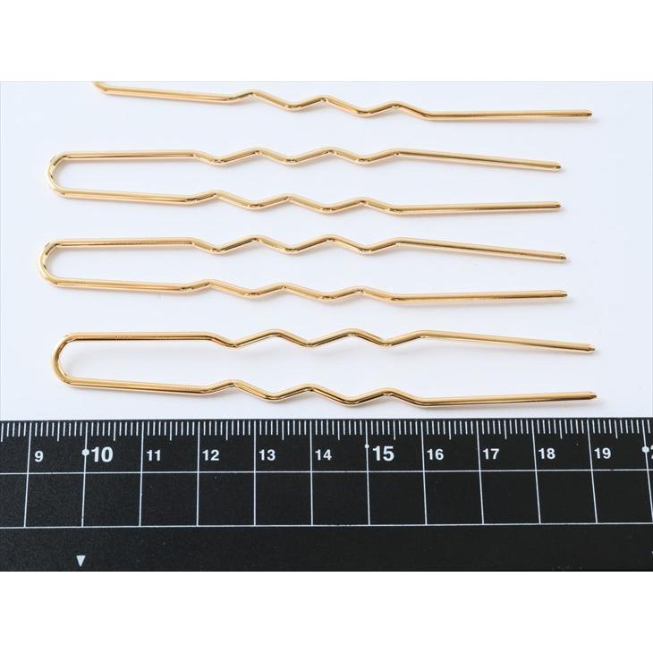 かんざしパーツ U字(約10cm)約5個 ゴールド ヘアースティック 二股簪
