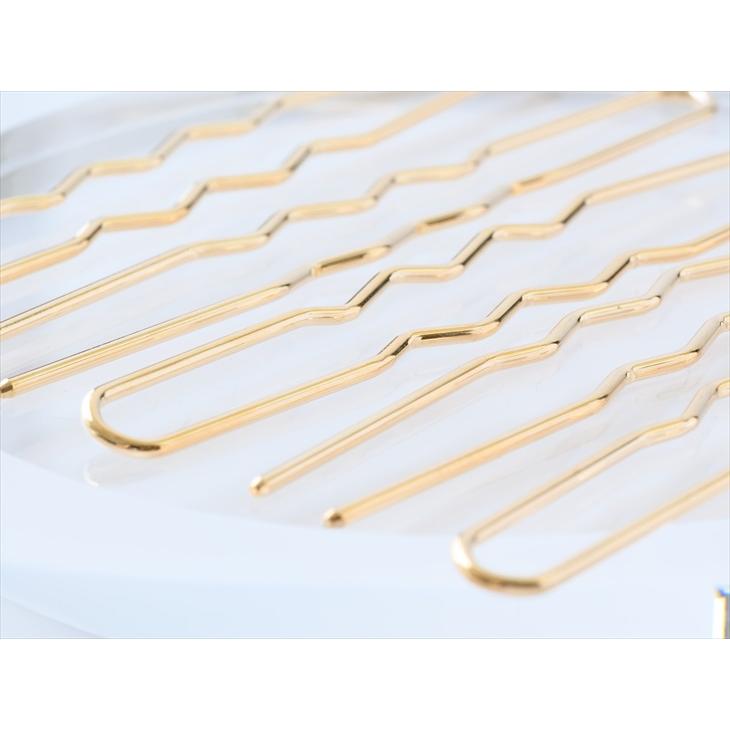 かんざしパーツ U字(約10cm)約5個 ゴールド ヘアースティック 二股簪