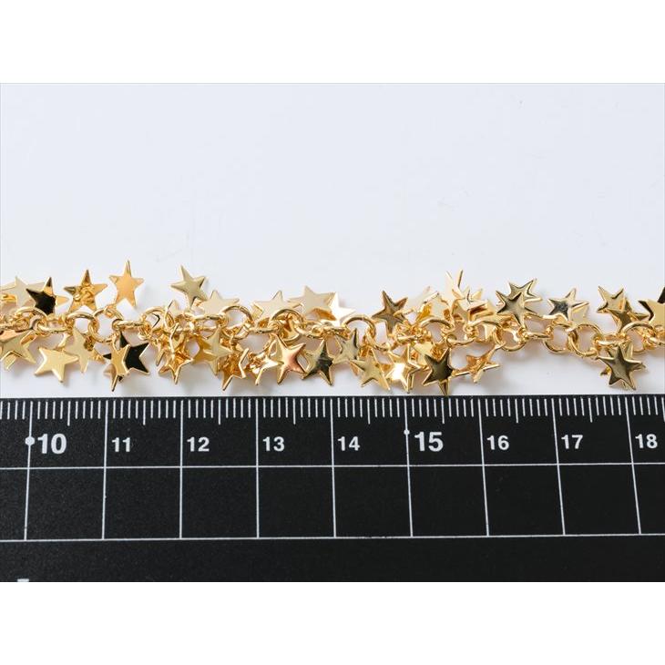 星付きチェーン(約5.3mm)約1m ゴールド スターチャーム付き 装飾
