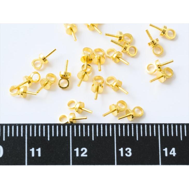 ヒートン キャップ ゴールド 7mm 約50個 50ヶ カン フック 留め具 接続