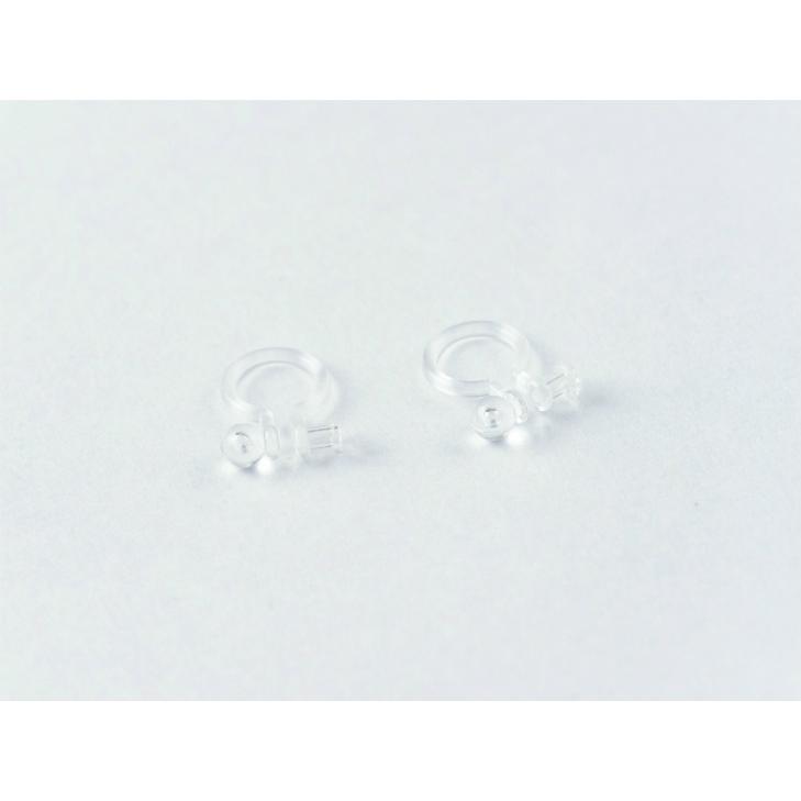 イヤリング パーツ タテ芯穴付樹脂ノンホールピアス(約10mm・皿約2.5mm)1ペア イヤーカフ イヤーカフパーツ金属アレルギー対応｜ysayakobo｜03