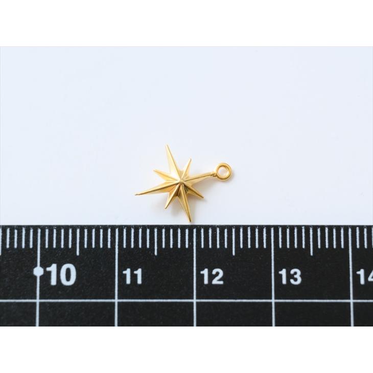 チャーム 星の輝き カン付 マットゴールド 13mm 1個 1ヶ シンプル