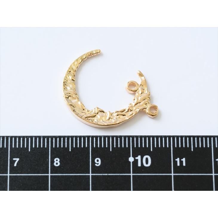 チャーム 月の神様 2カン付 ゴールド 26mm 5個 5ヶ ムーン 三日月 横顔