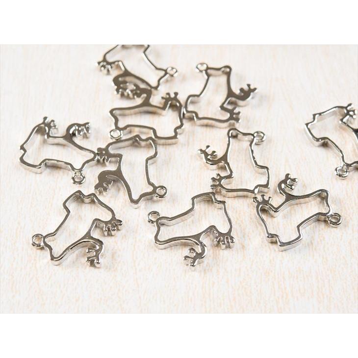 レジン枠 フレーム カエル 18mm シルバー 10個 10ヶ 約2cm レジン 型