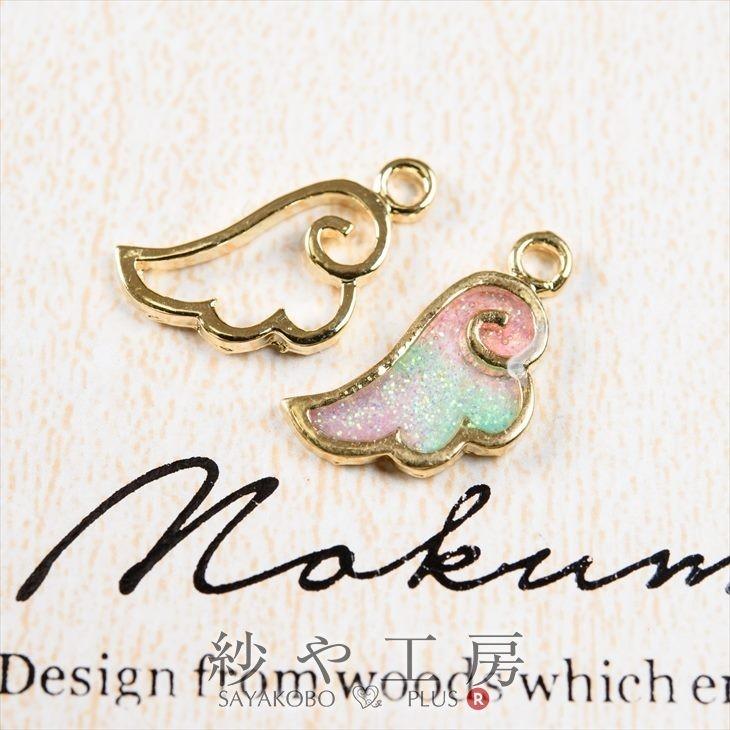 レジン枠 フレーム 天使の羽 19mm ゴールド 1個 1ヶ 約2cm レジン 枠 通し穴 小さめ 空枠 亜鉛 天使 ゆめかわ レジン液 モールド Ap 紗や工房 Yahoo 店 通販 Yahoo ショッピング