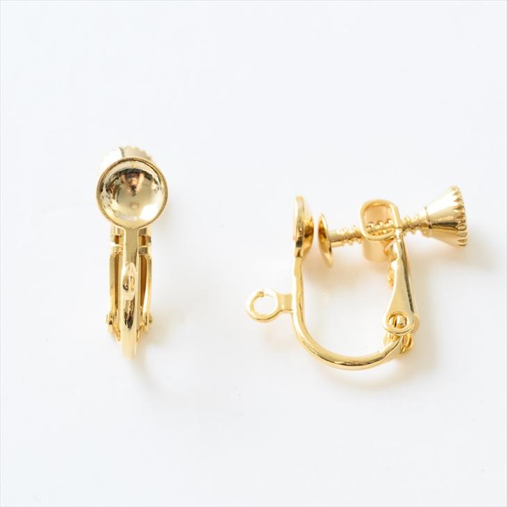 さや工房 イヤリング パーツ お椀皿・丸カン付き ゴールド 15.0mm 1