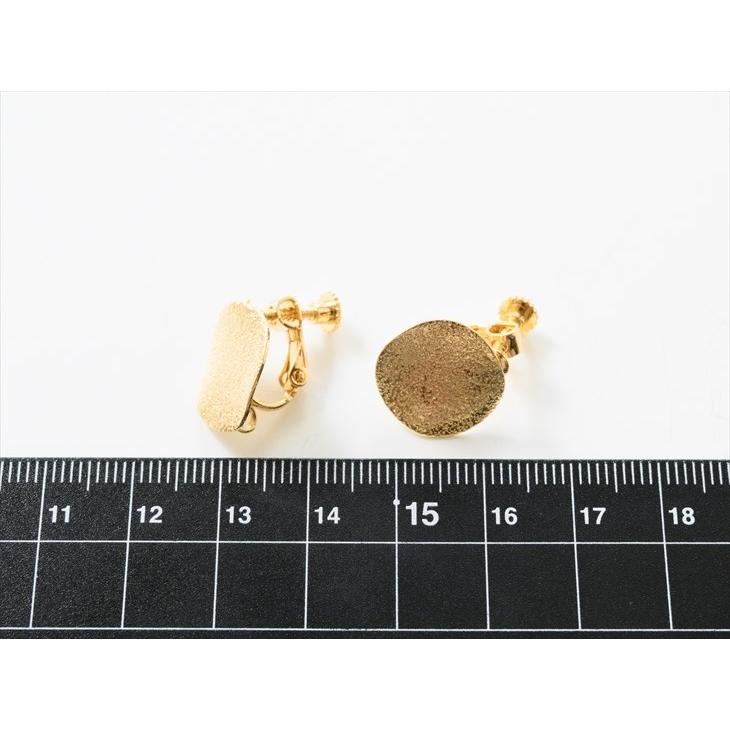 スターダスト加工プレート付 イヤリング パーツ ゴールド 直径約15.5mm  