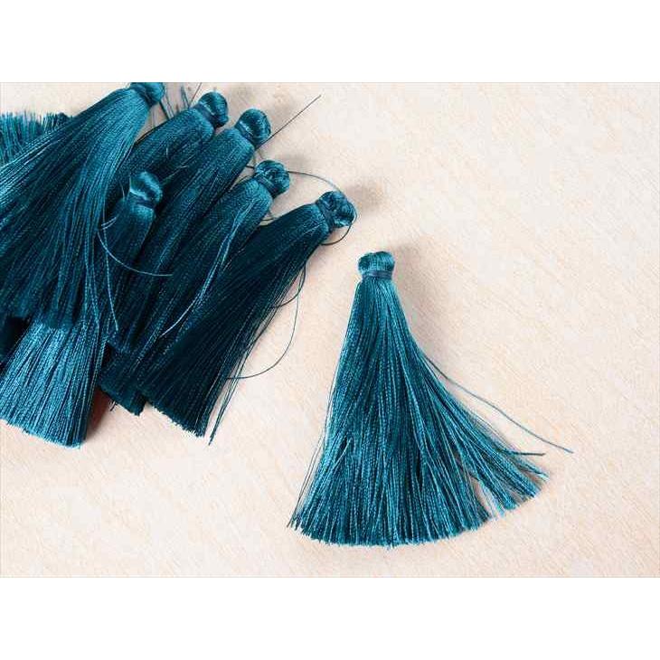 タッセル 高品質 ロングタッセル 70mm アクアマリン 10個 10ヶ 約7cm