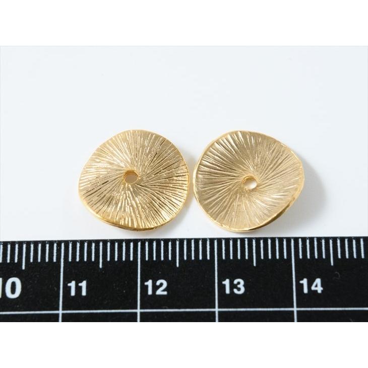 メタルパーツ スペーサー ラウンド型 15mm マットゴールド 10個 10ヶ