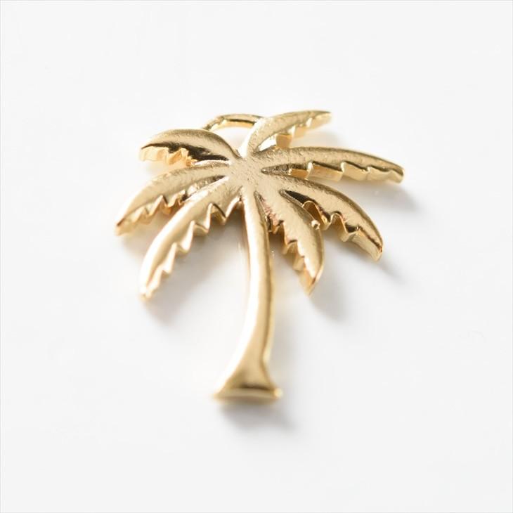 メタルチャーム ヤシの木 チャーム 12mm マットゴールド 1個 1ヶ 約1.2