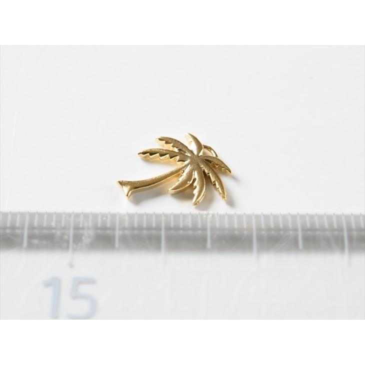 メタルチャーム ヤシの木 チャーム 12mm マットゴールド 1個 1ヶ 約1.2