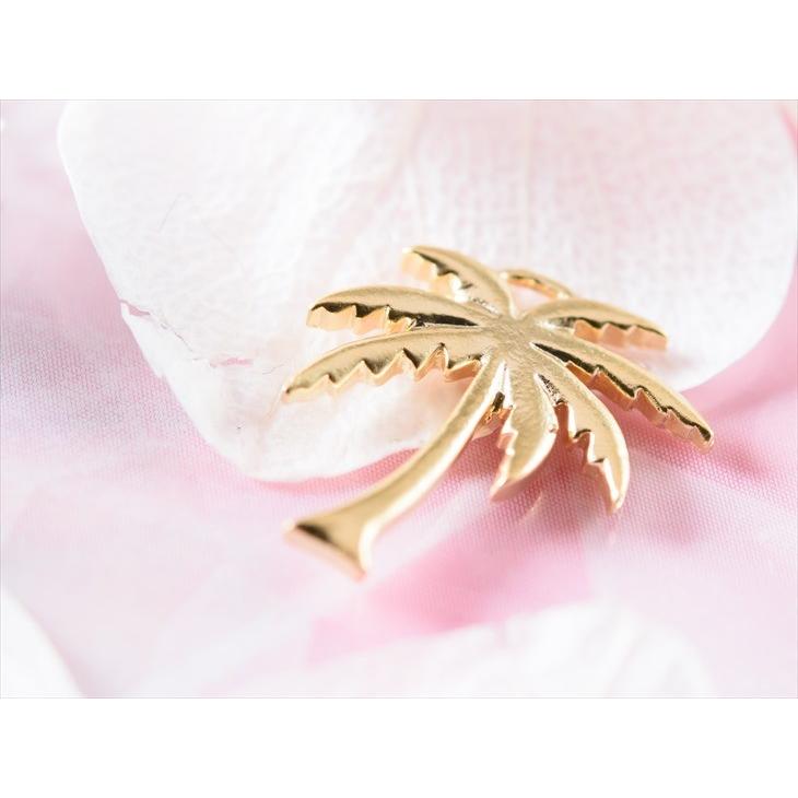 メタルチャーム ヤシの木 チャーム 12mm マットゴールド 1個 1ヶ 約1.2