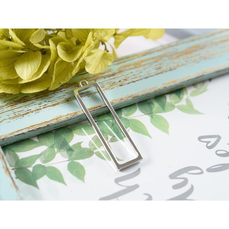 レジン枠 長方形 シルバー10個 レジン枠 フレーム 細長い長方形 35mm シルバー 10個 10ヶ 約3.5cm