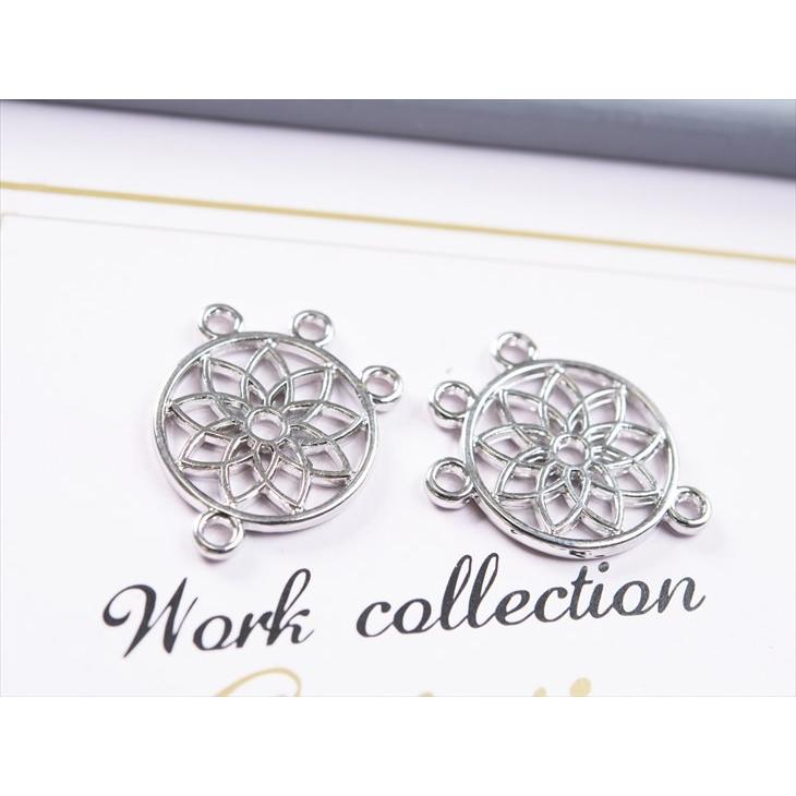 チャーム ドリームキャッチャー コネクター 18mm シルバー 2個 2ヶ 約