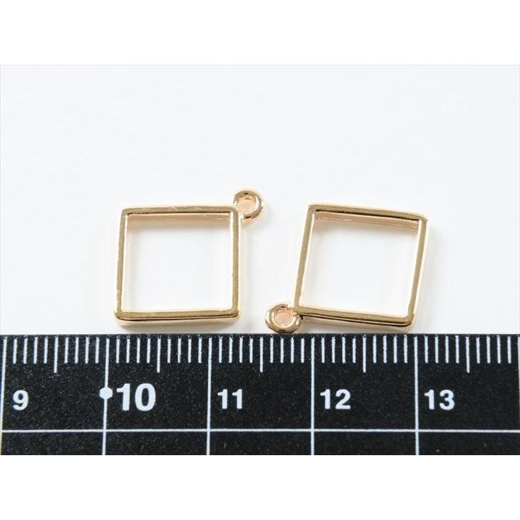 レジン枠 空枠 シンプル スクエア 20mm ゴールド 6個 6ヶ 約2cm レジン 