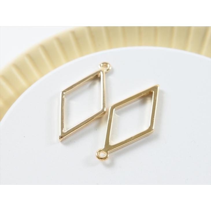 レジン枠 空枠 シンプル ひし形 30mm ゴールド 6個 6ヶ 約3cm レジン