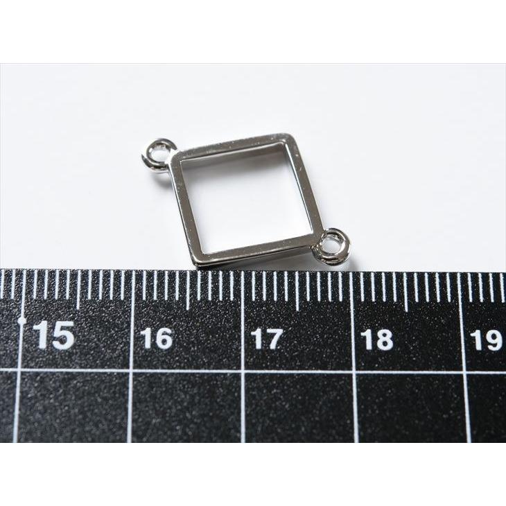 レジン枠 スクエア 2カン付 23mm シルバー 1個 1ヶ 約2.3cm レジン 型