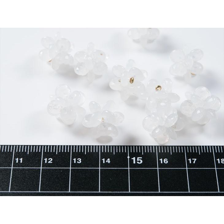 ビーズフラワー ホワイト 12mm 個 ヶ 花編み ビーズ モチーフ フラワー お花 ストラップ ネックレス 手作り 約1 2cm アクリル ビーズ 当店だけの限定モデル