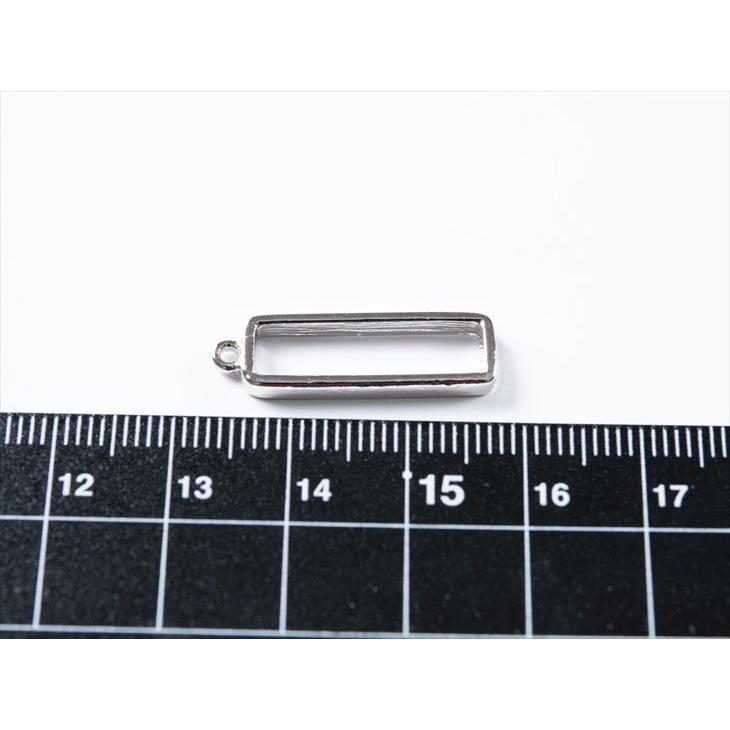 空枠 アクセサリー用 長方形 シルバー 25mm 5個 5ヶ 小さめ レジン台
