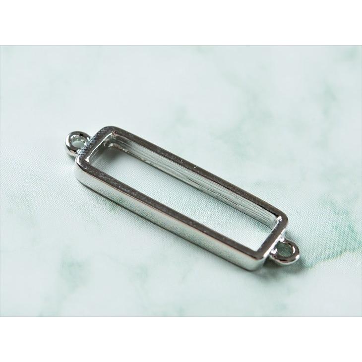 空枠 アクセサリー用 長方形 シルバー 28mm 1個 コネクター コネクター  