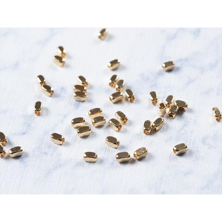 スペーサー 四角柱 国内本金メッキ ゴールド 3.5mm 40個 40ヶ