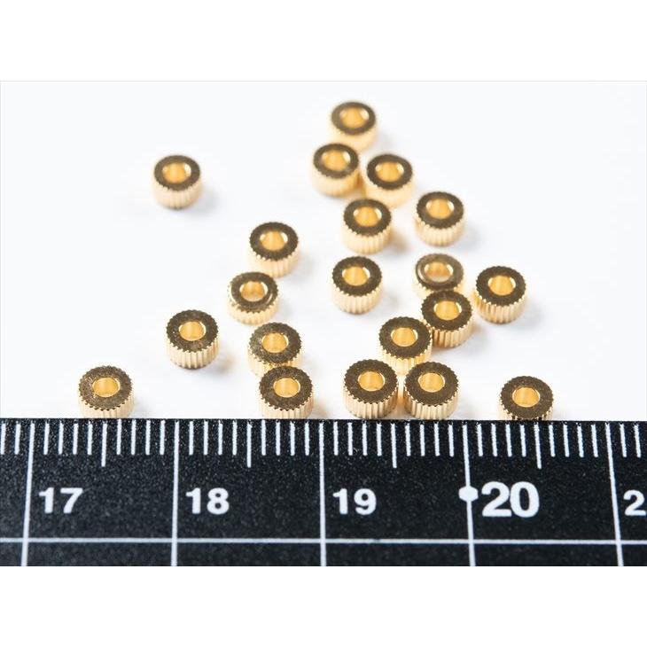 スペーサー ギザギザ 大 本金メッキメッキ ゴールド 4mm 100個 100ヶ