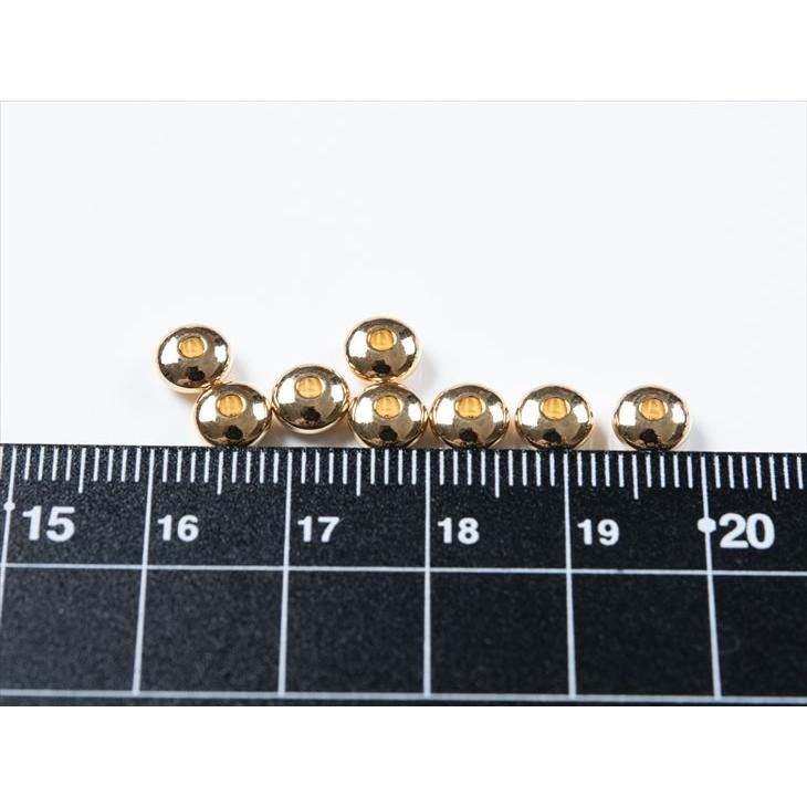 スペーサー 円盤 大 国内本金メッキ ゴールド 6mm 10個 10ヶ 真鍮