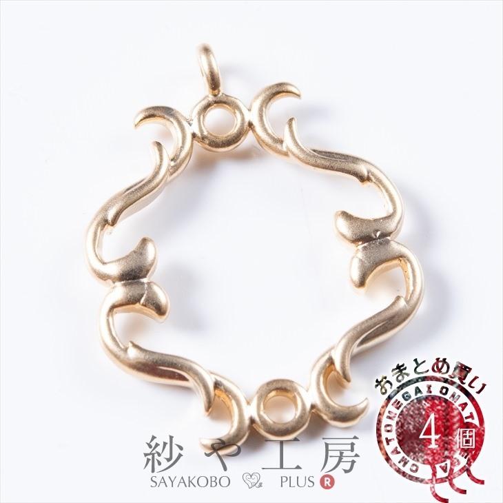 コネクター / 華奢ハートリング * ゴールド / 20個（結婚指輪の  