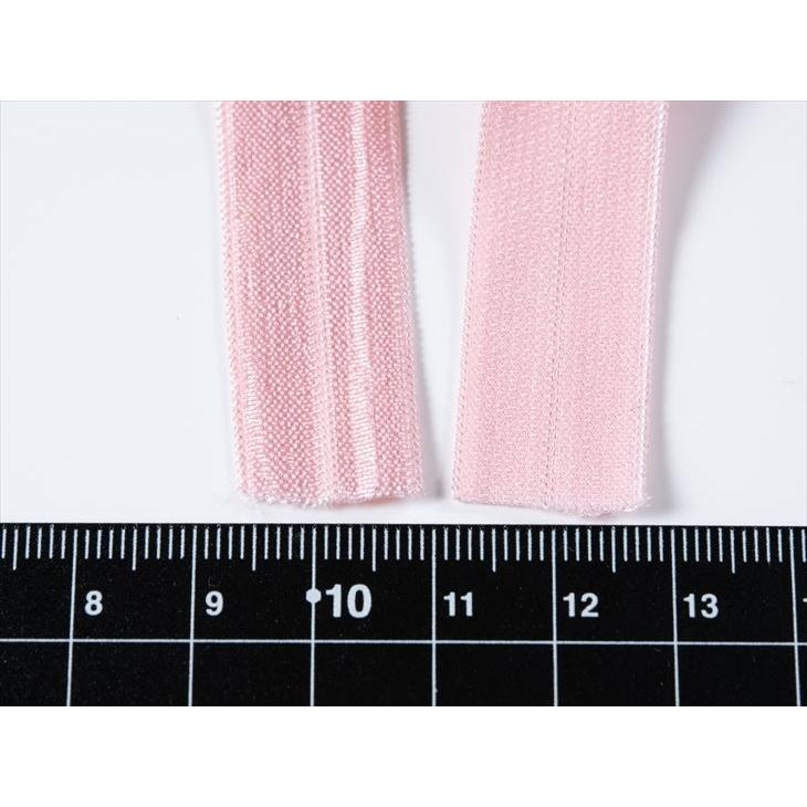 ストレッチリボン ベビーピンク 幅約16mm 約100cm 手芸用品 洋裁材料  