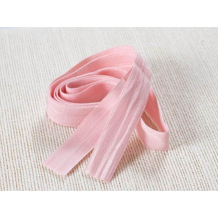 ストレッチリボン ベビーピンク 幅約16mm 約100cm 手芸用品 洋裁材料  