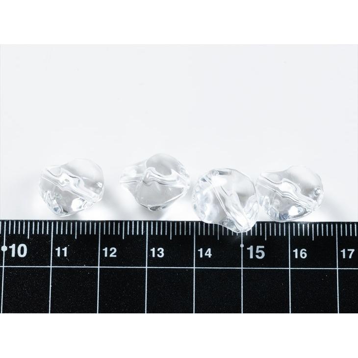 アクリルビーズ 溶けた氷のような形 小 クリア 15mm 20個 20ヶ